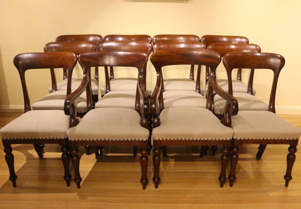 set of 12 dining chairs